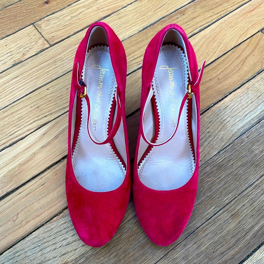 Jean Michel Cazabat platform shoes red suede